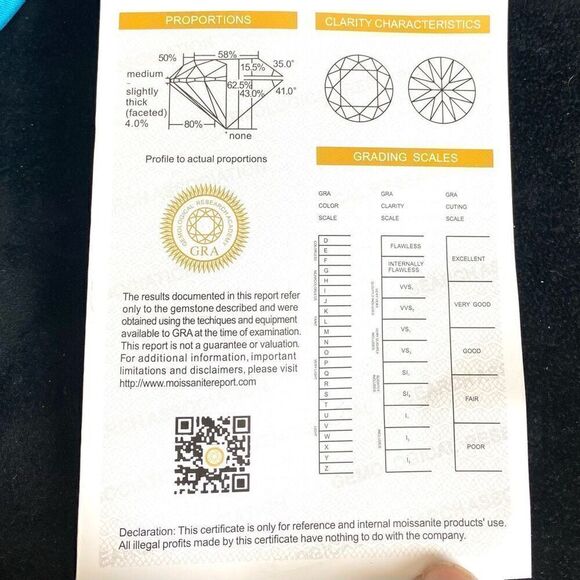 ASQ Spectacular 1ct Moissanite Diamond Necklace - Picture 12 of 16